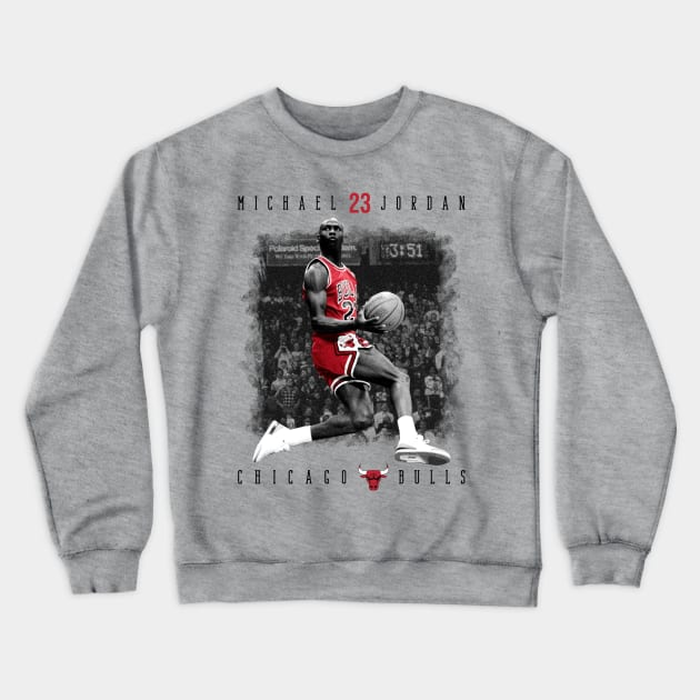 Michael Jordan 23 Chicago Bulls Crewneck Sweatshirt by Diamond Creative